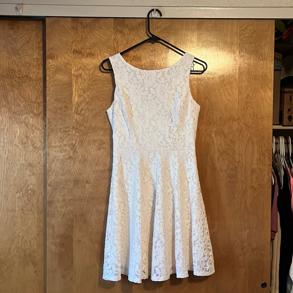 Speechless Lacey off white dress